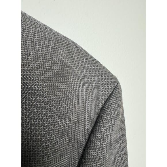 Oscar de la Renta Blazer Mens 38 Short Gray Wool Notch Lapel 3 Button Sport Coat - Picture 8 of 16